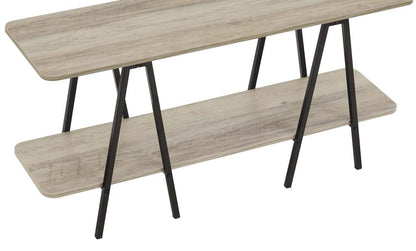 Manhattan Comfort - Celine Side Table / Console with 2 Fixed Shelves in Rustic Grey - 25547-GY veiw 7