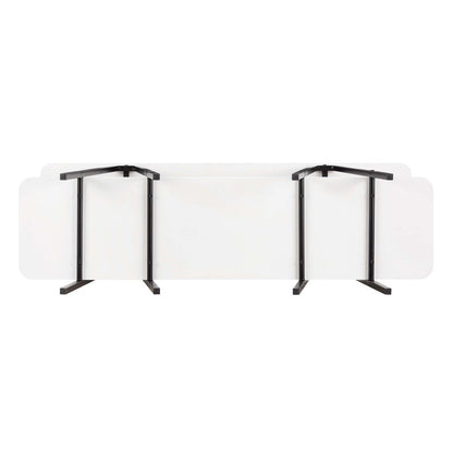 Manhattan Comfort - Celine Side Table / Console with 2 Fixed Shelves in White - 25547-WH veiw 4