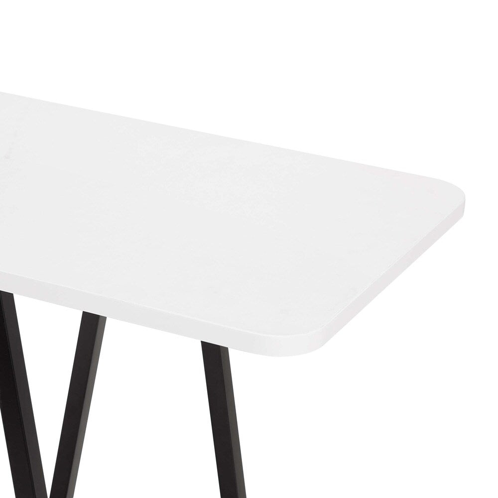 Manhattan Comfort - Celine Side Table / Console with 2 Fixed Shelves in White - 25547-WH veiw 5
