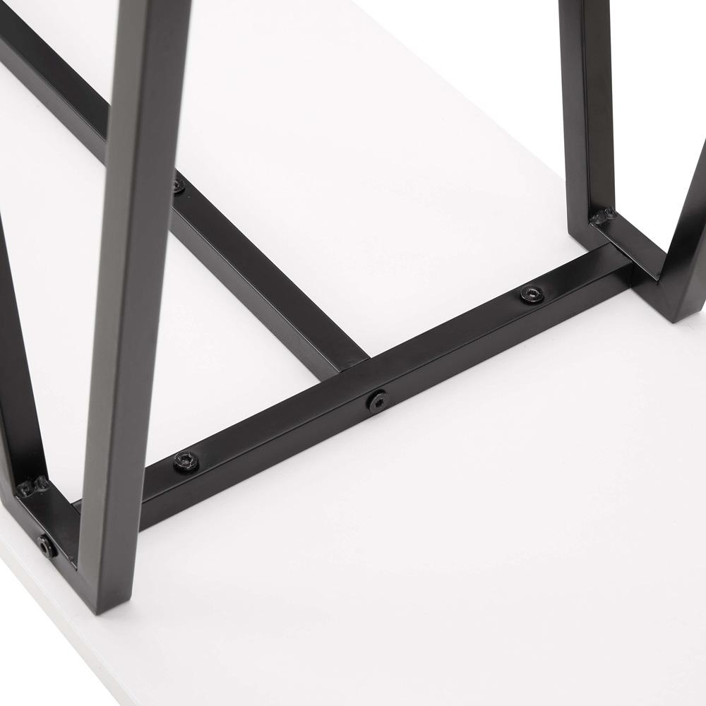 Manhattan Comfort - Celine Side Table / Console with 2 Fixed Shelves in White - 25547-WH veiw 6