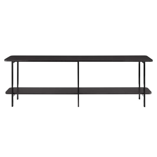Manhattan Comfort - Celine Side Table / Console with 2 Fixed Shelves Shelves in Black - 255551 veiw 1