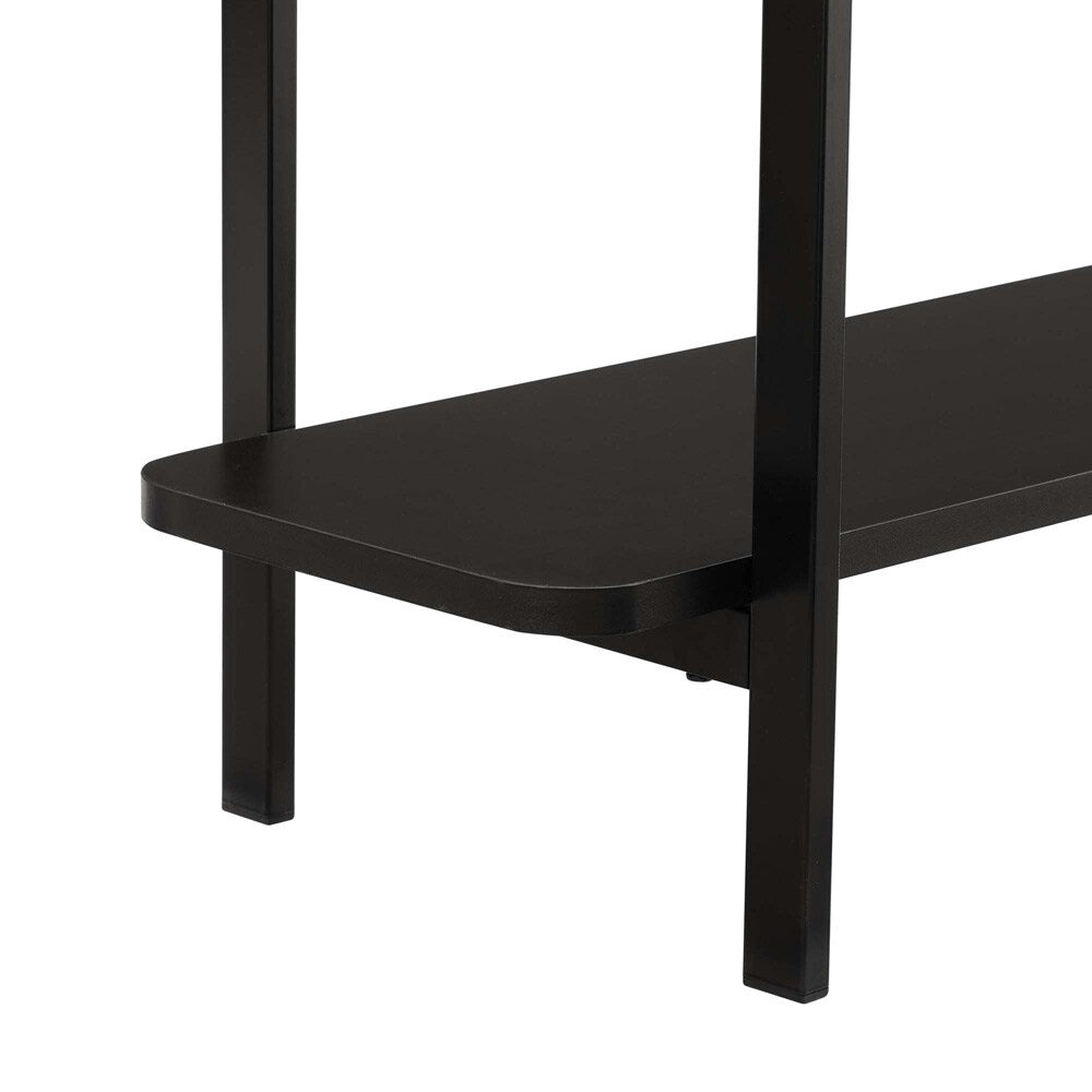 Manhattan Comfort - Celine Side Table / Console with 2 Fixed Shelves Shelves in Black - 255551 veiw 4