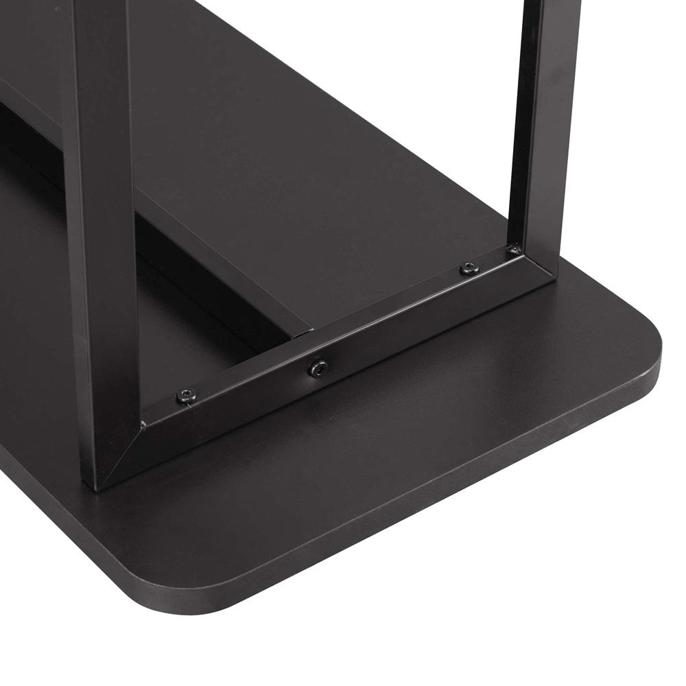 Manhattan Comfort - Celine Side Table / Console with 2 Fixed Shelves Shelves in Black - 255551 veiw 7