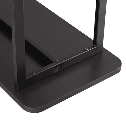 Manhattan Comfort - Celine Side Table / Console with 2 Fixed Shelves Shelves in Black - 255551 veiw 7