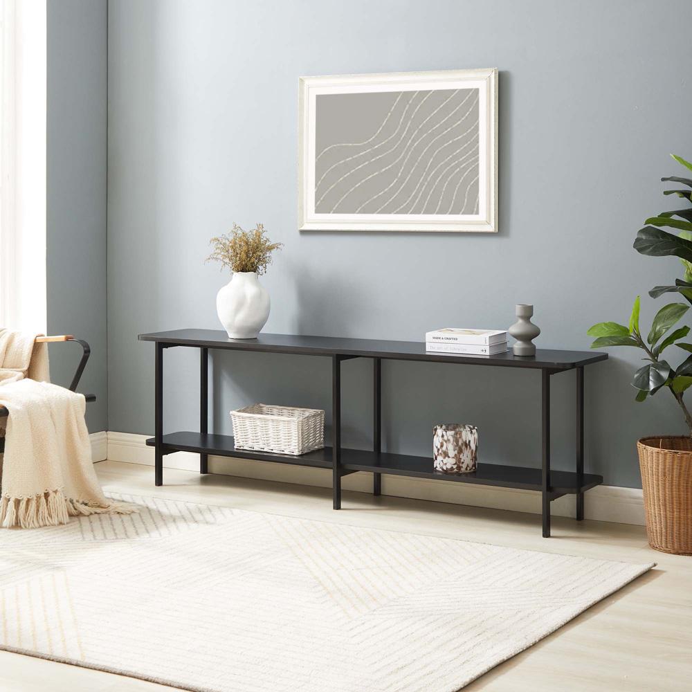Manhattan Comfort - Celine Side Table / Console with 2 Fixed Shelves Shelves in Black - 255551 veiw 10