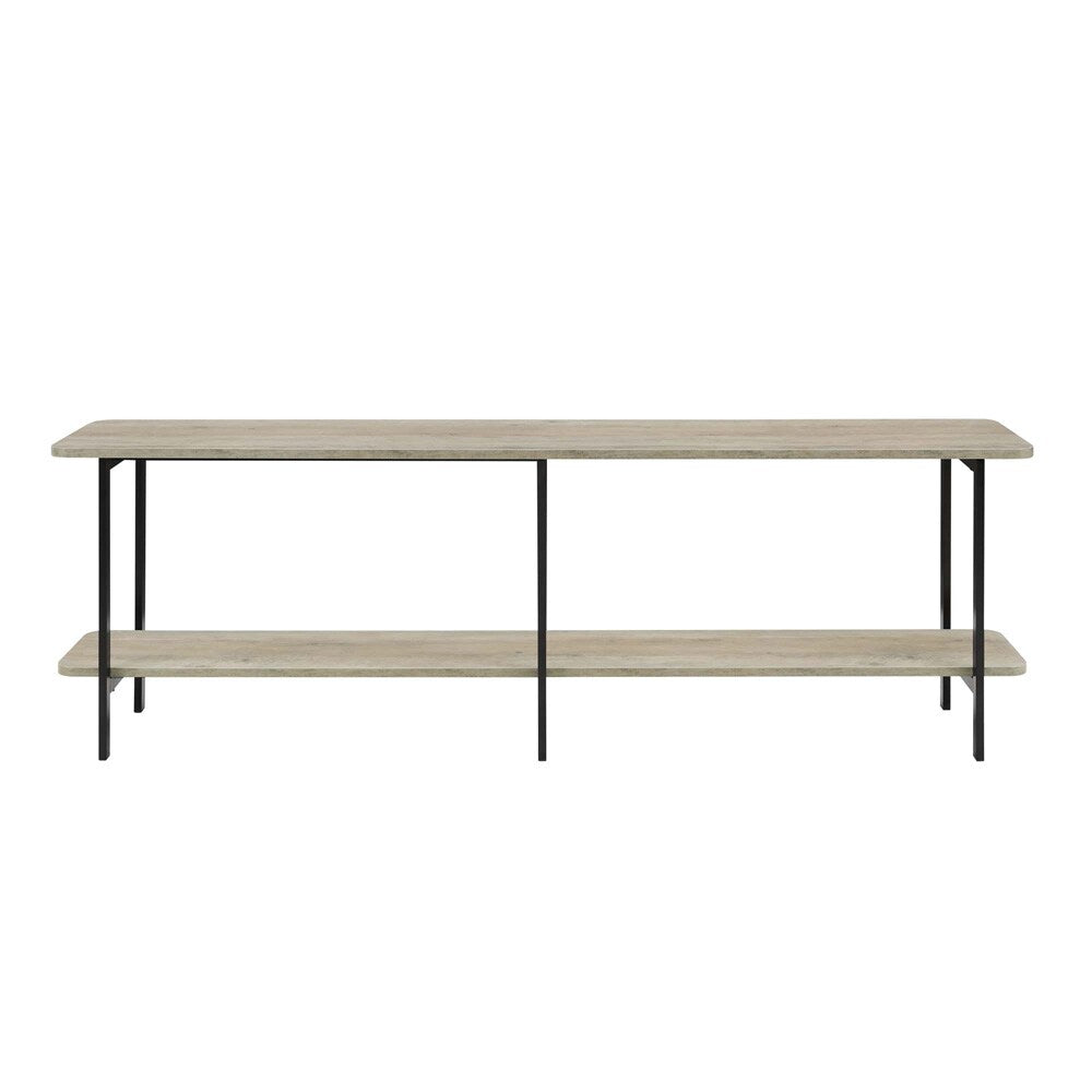 Manhattan Comfort - Celine Side Table / Console with 2 Fixed Shelves Shelves in Grey - 25555-GY veiw 1