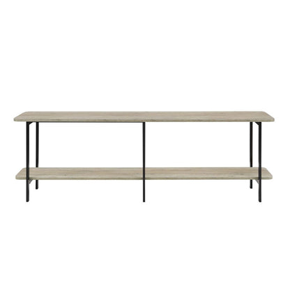 Manhattan Comfort - Celine Side Table / Console with 2 Fixed Shelves Shelves in Grey - 25555-GY veiw 1