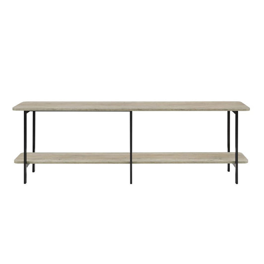Manhattan Comfort - Celine Side Table / Console with 2 Fixed Shelves Shelves in Grey - 25555-GY veiw 1