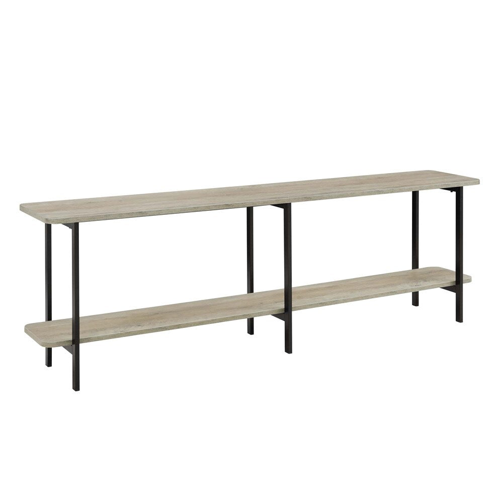 Manhattan Comfort - Celine Side Table / Console with 2 Fixed Shelves Shelves in Grey - 25555-GY veiw 2