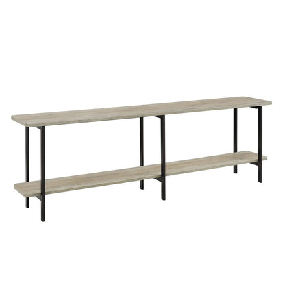 Manhattan Comfort - Celine Side Table / Console with 2 Fixed Shelves Shelves in Grey - 25555-GY veiw 2