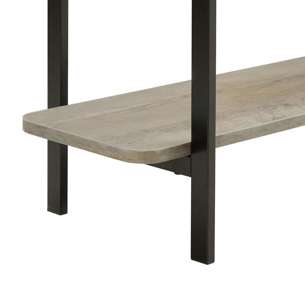Manhattan Comfort - Celine Side Table / Console with 2 Fixed Shelves Shelves in Grey - 25555-GY veiw 4