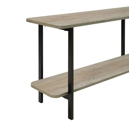 Manhattan Comfort - Celine Side Table / Console with 2 Fixed Shelves Shelves in Grey - 25555-GY veiw 6