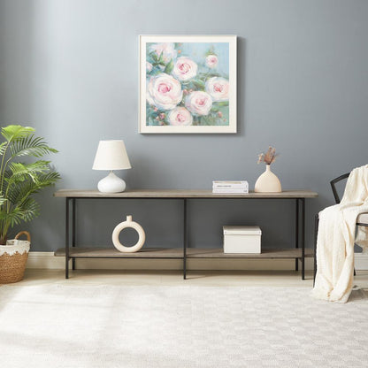 Manhattan Comfort - Celine Side Table / Console with 2 Fixed Shelves Shelves in Grey - 25555-GY veiw 9