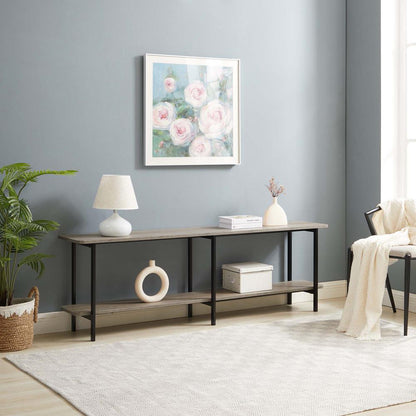 Manhattan Comfort - Celine Side Table / Console with 2 Fixed Shelves Shelves in Grey - 25555-GY veiw 10