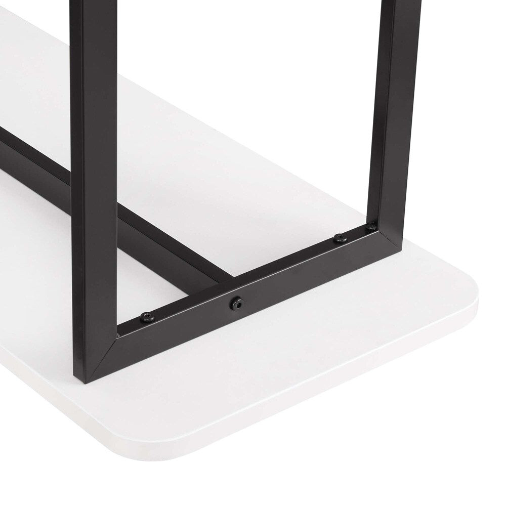 Manhattan Comfort - Celine Side Table / Console with 2 Fixed Shelves Shelves in White - 25555-WH veiw 7