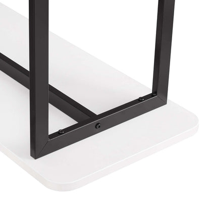Manhattan Comfort - Celine Side Table / Console with 2 Fixed Shelves Shelves in White - 25555-WH veiw 7
