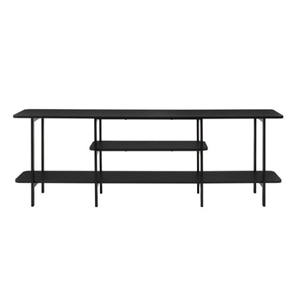 Manhattan Comfort - Celine Side Table / Console with 3 Fixed Shelves in Black - 25570-BK veiw 1