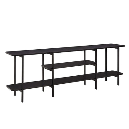 Manhattan Comfort - Celine Side Table / Console with 3 Fixed Shelves in Black - 25570-BK veiw 2