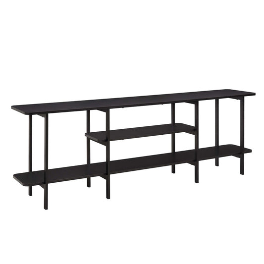 Manhattan Comfort - Celine Side Table / Console with 3 Fixed Shelves in Black - 25570-BK veiw 2