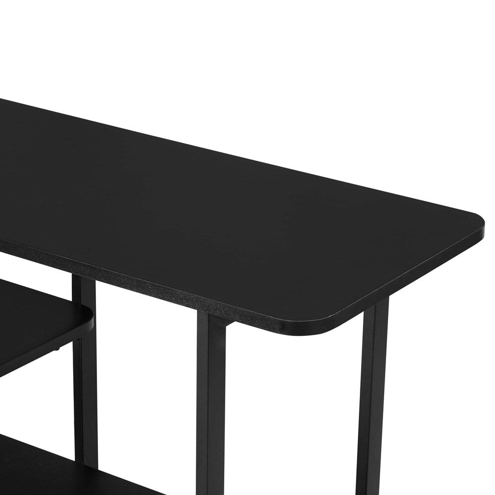 Manhattan Comfort - Celine Side Table / Console with 3 Fixed Shelves in Black - 25570-BK veiw 5