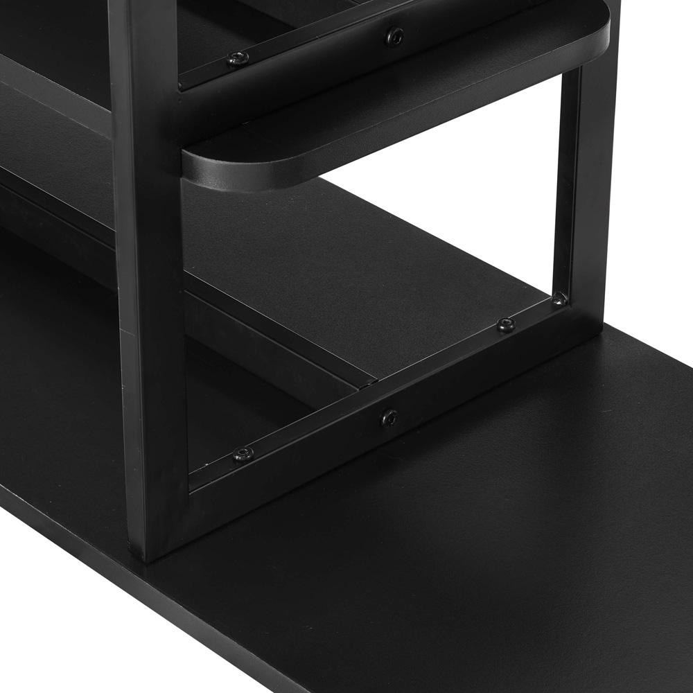 Manhattan Comfort - Celine Side Table / Console with 3 Fixed Shelves in Black - 25570-BK veiw 6