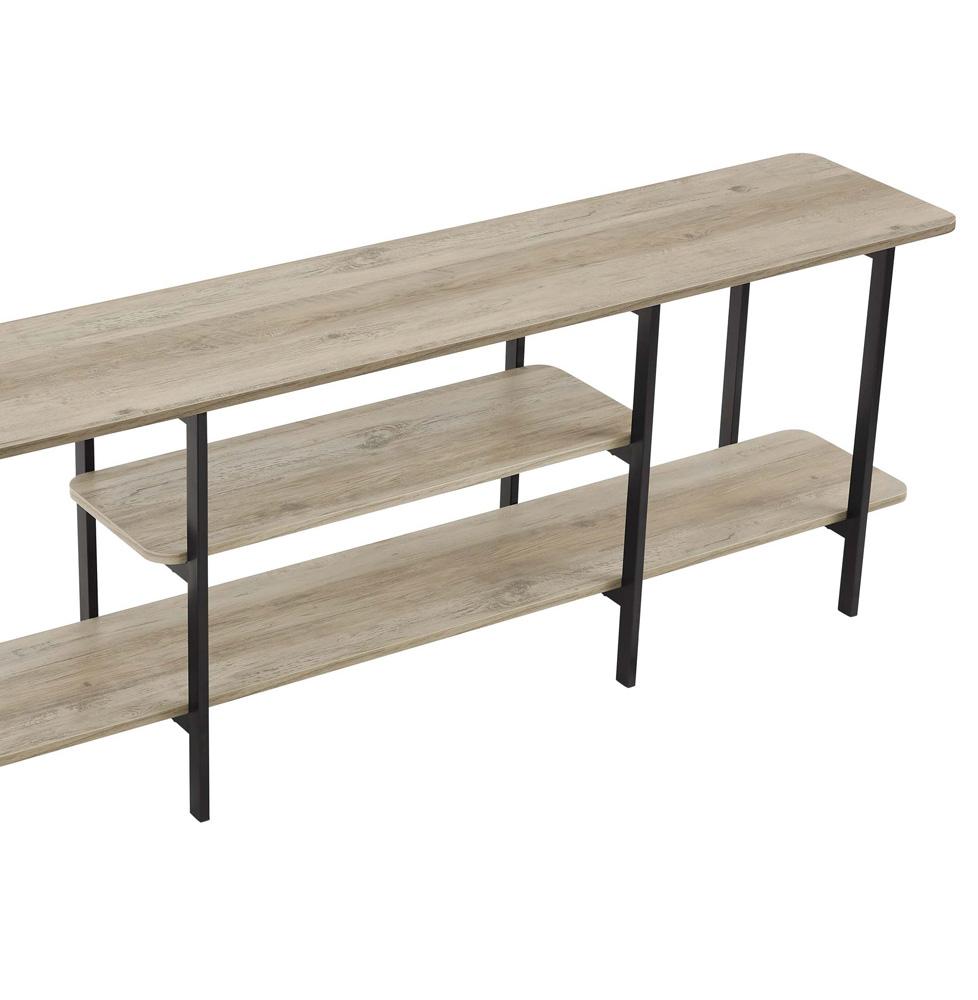 Manhattan Comfort - Celine Side Table / Console with 3 Fixed Shelves in Rustic Grey - 25570-GY veiw 7