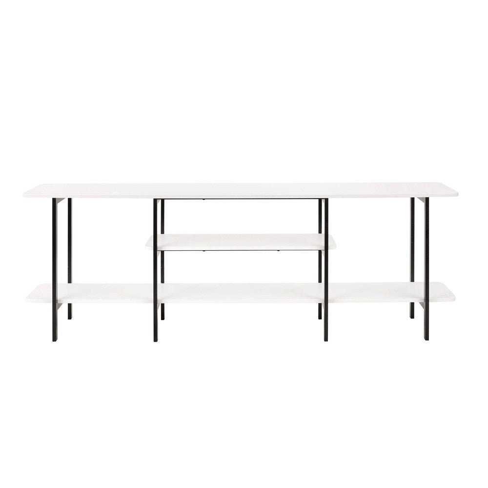 Manhattan Comfort - Celine Side Table / Console with 3 Fixed Shelves in White - 25570-WH veiw 1