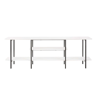 Manhattan Comfort - Celine Side Table / Console with 3 Fixed Shelves in White - 25570-WH veiw 1