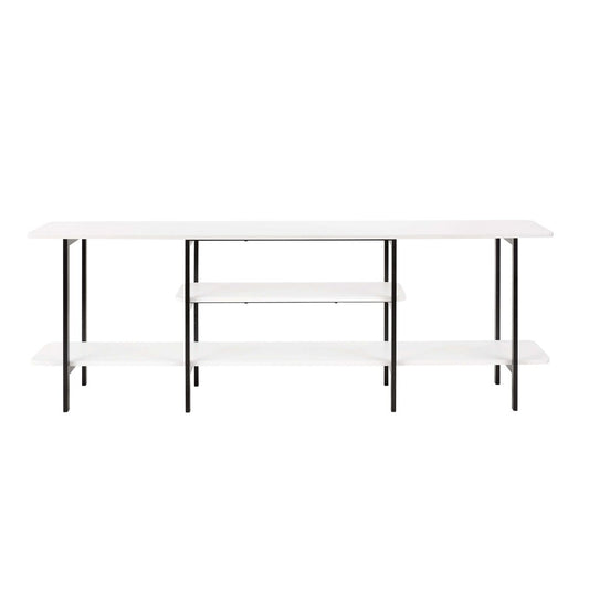 Manhattan Comfort - Celine Side Table / Console with 3 Fixed Shelves in White - 25570-WH veiw 1