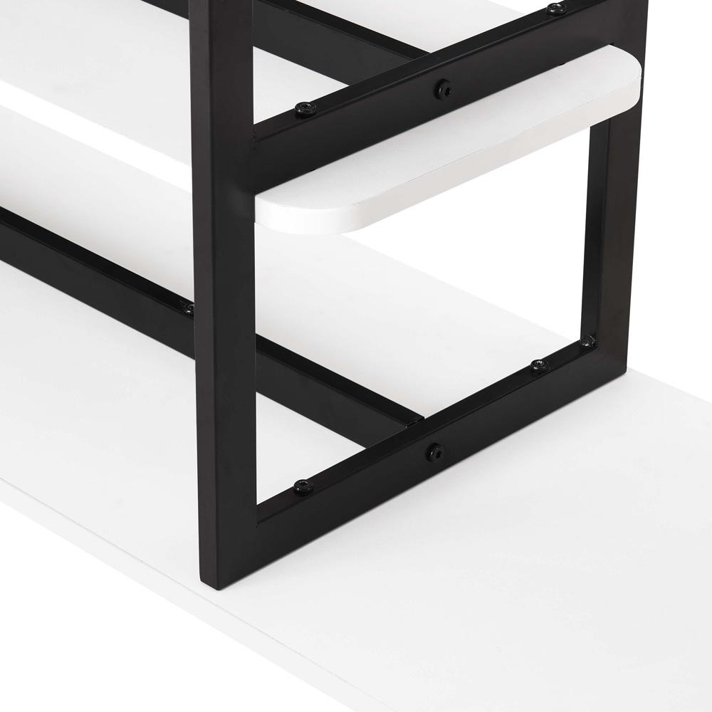 Manhattan Comfort - Celine Side Table / Console with 3 Fixed Shelves in White - 25570-WH veiw 6