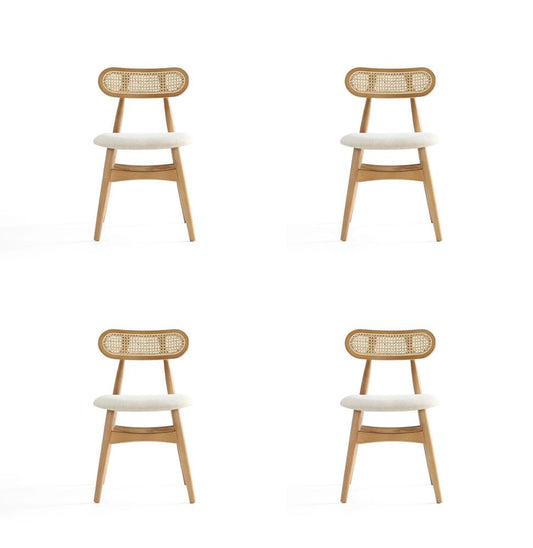 Manhattan Comfort - Colbert Woven Polycotton Dining Chair with American Ash Wood Legs in Nature and Oatmeal - Set of 4 - 2-DCCA02-OM veiw 1