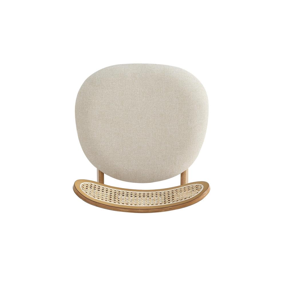 Manhattan Comfort - Colbert Woven Polycotton Dining Chair with American Ash Wood Legs in Nature and Oatmeal - Set of 2 - DCCA02-OM veiw 6