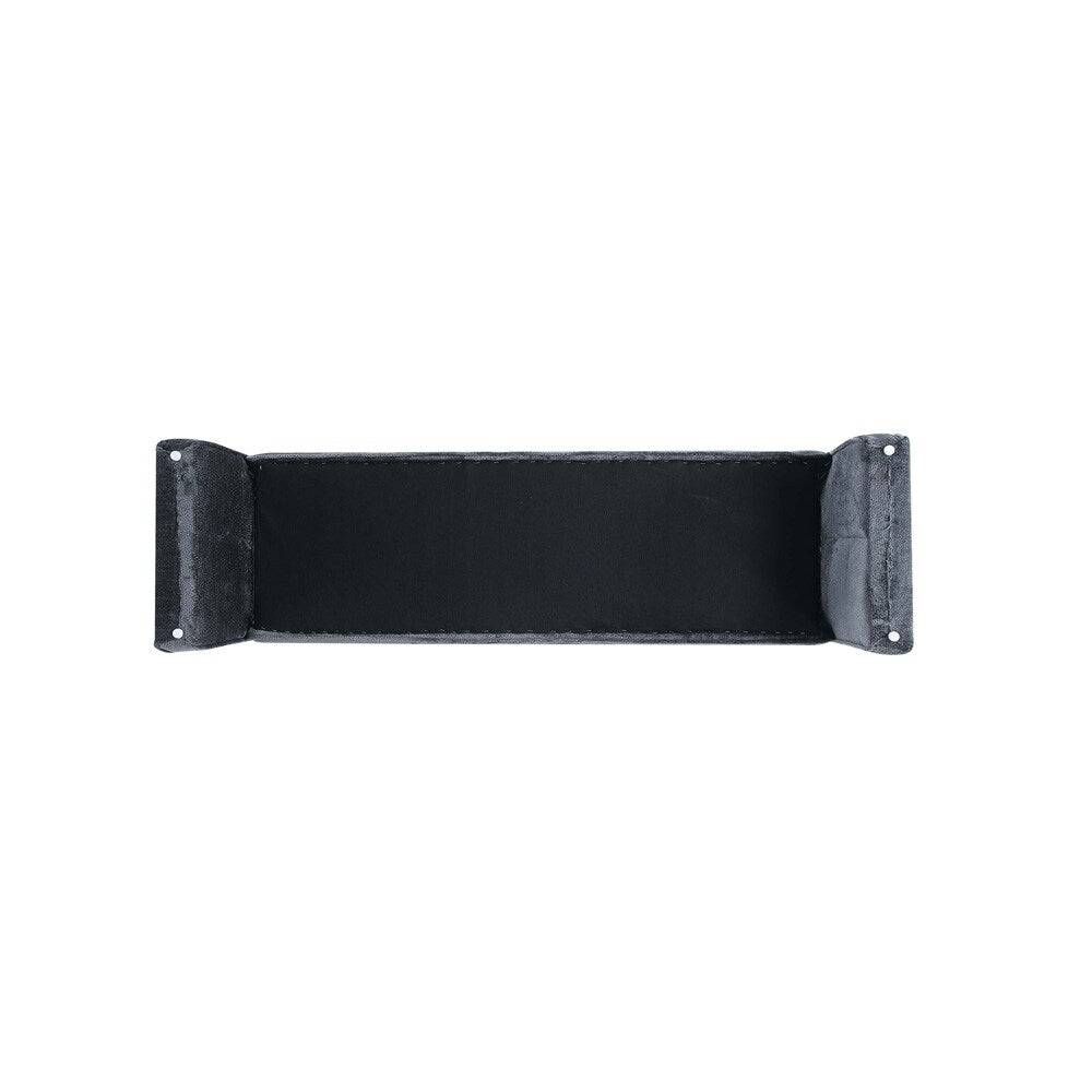 Manhattan Comfort - Concord Chenille Bench with Wood with Fabric Upholstery Legs in Black - BE001-BK veiw 7