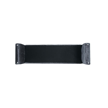Manhattan Comfort - Concord Chenille Bench with Wood with Fabric Upholstery Legs in Black - BE001-BK veiw 7