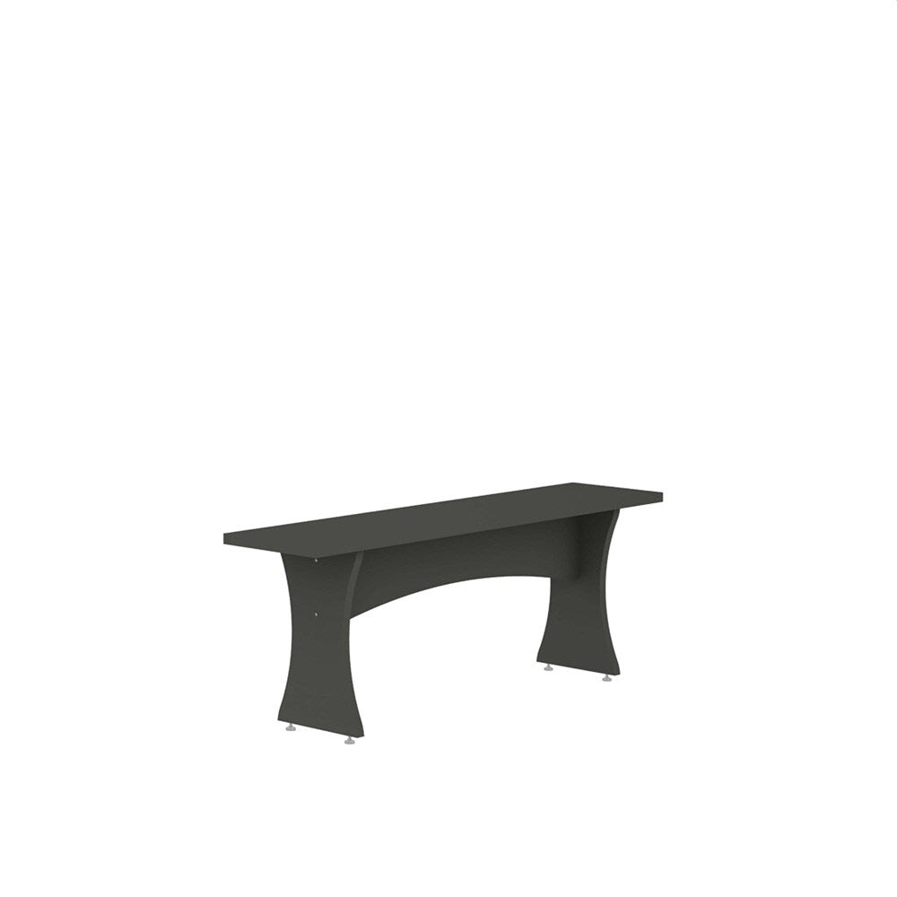 Manhattan Comfort - Coney Dining Bench with MDF Legs in Grey - Set of 2 - 184GMC9 veiw 3