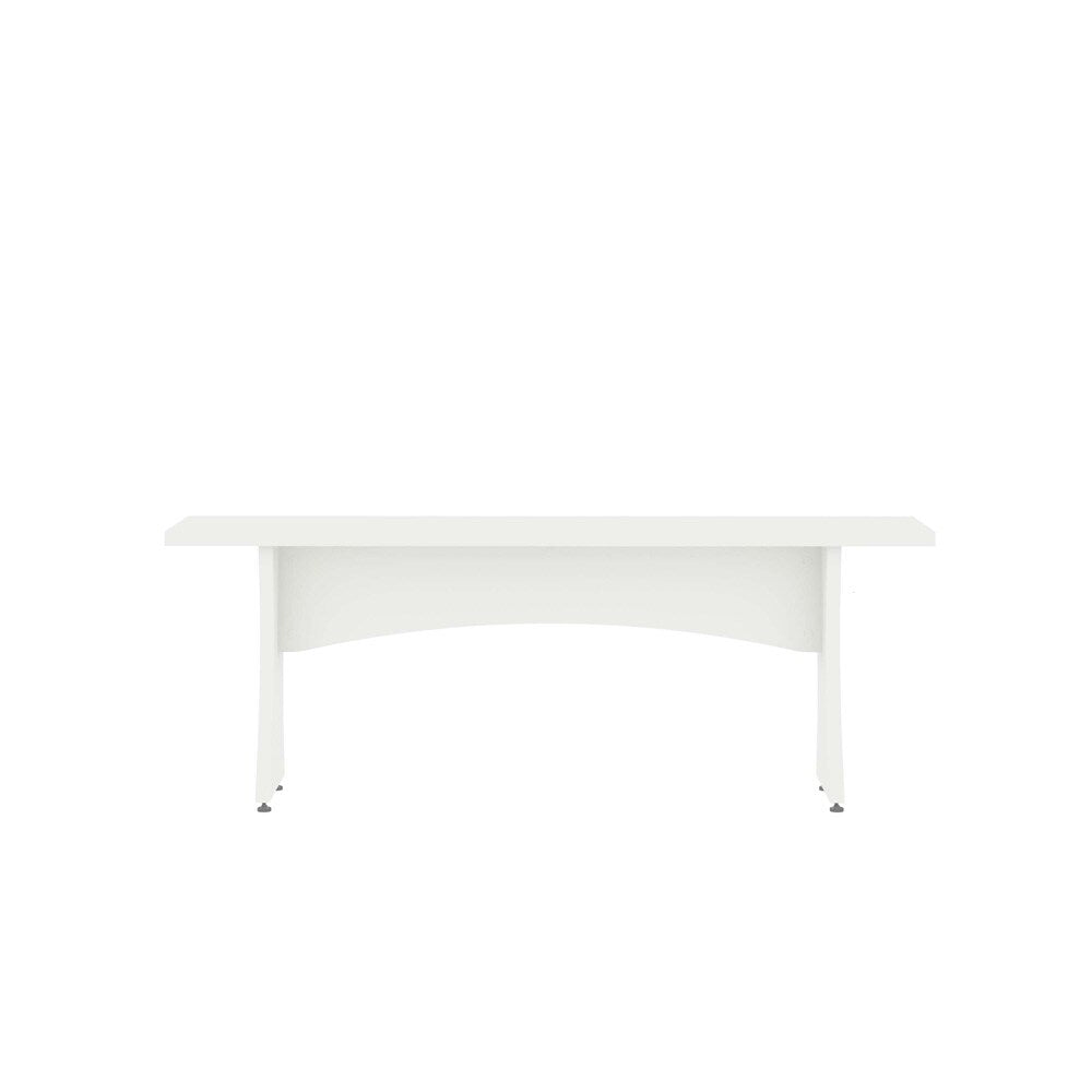 Manhattan Comfort - Coney Dining Bench with MDF Legs in White - Set of 2 - 184GMC1 veiw 2