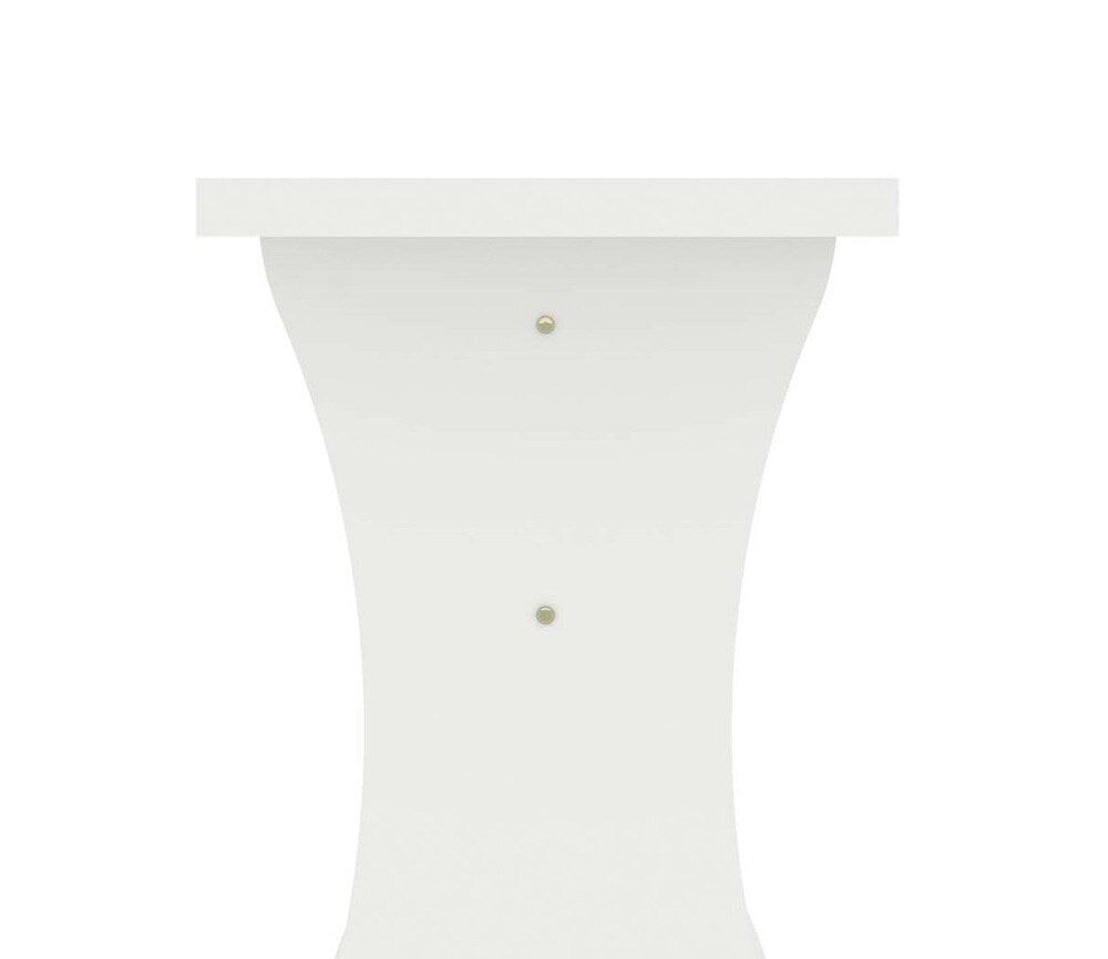 Manhattan Comfort - Coney Dining Bench with MDF Legs in White - Set of 2 - 184GMC1 veiw 7