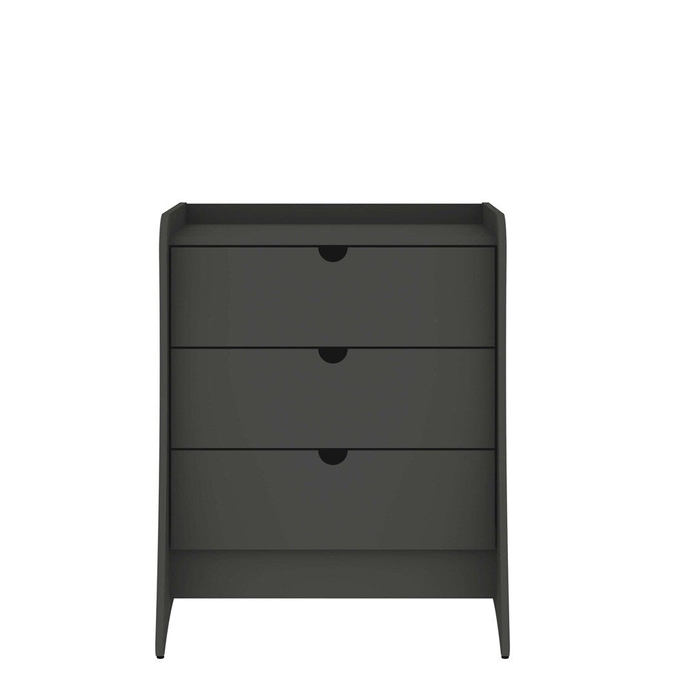 Manhattan Comfort - Coney Dresser with 3 Drawers in Grey - 182GMC9 veiw 1