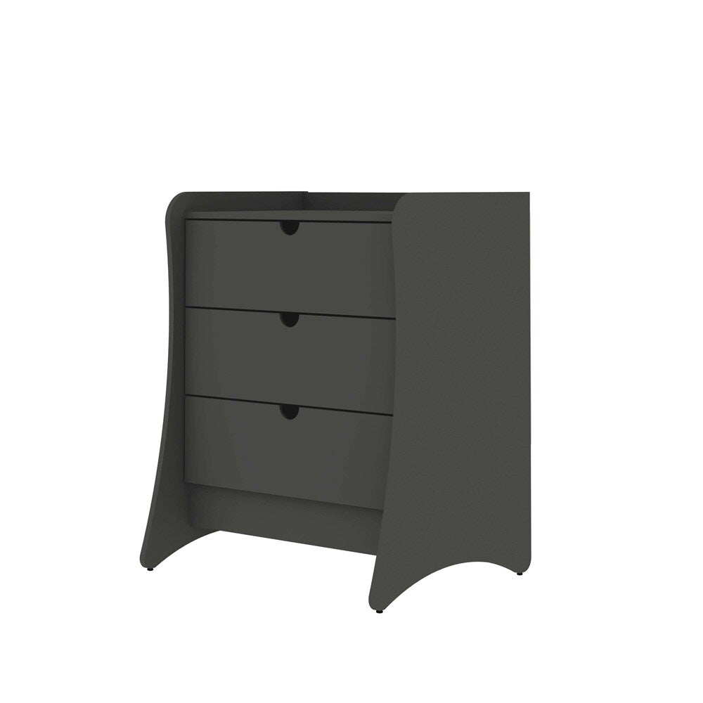 Manhattan Comfort - Coney Dresser with 3 Drawers in Grey - 182GMC9 veiw 2