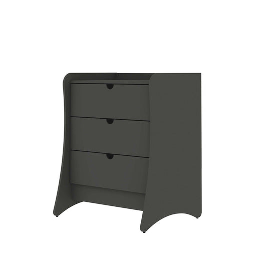 Manhattan Comfort - Coney Dresser with 3 Drawers in Grey - 182GMC9 veiw 2