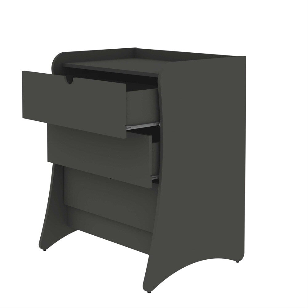 Manhattan Comfort - Coney Dresser with 3 Drawers in Grey - 182GMC9 veiw 3