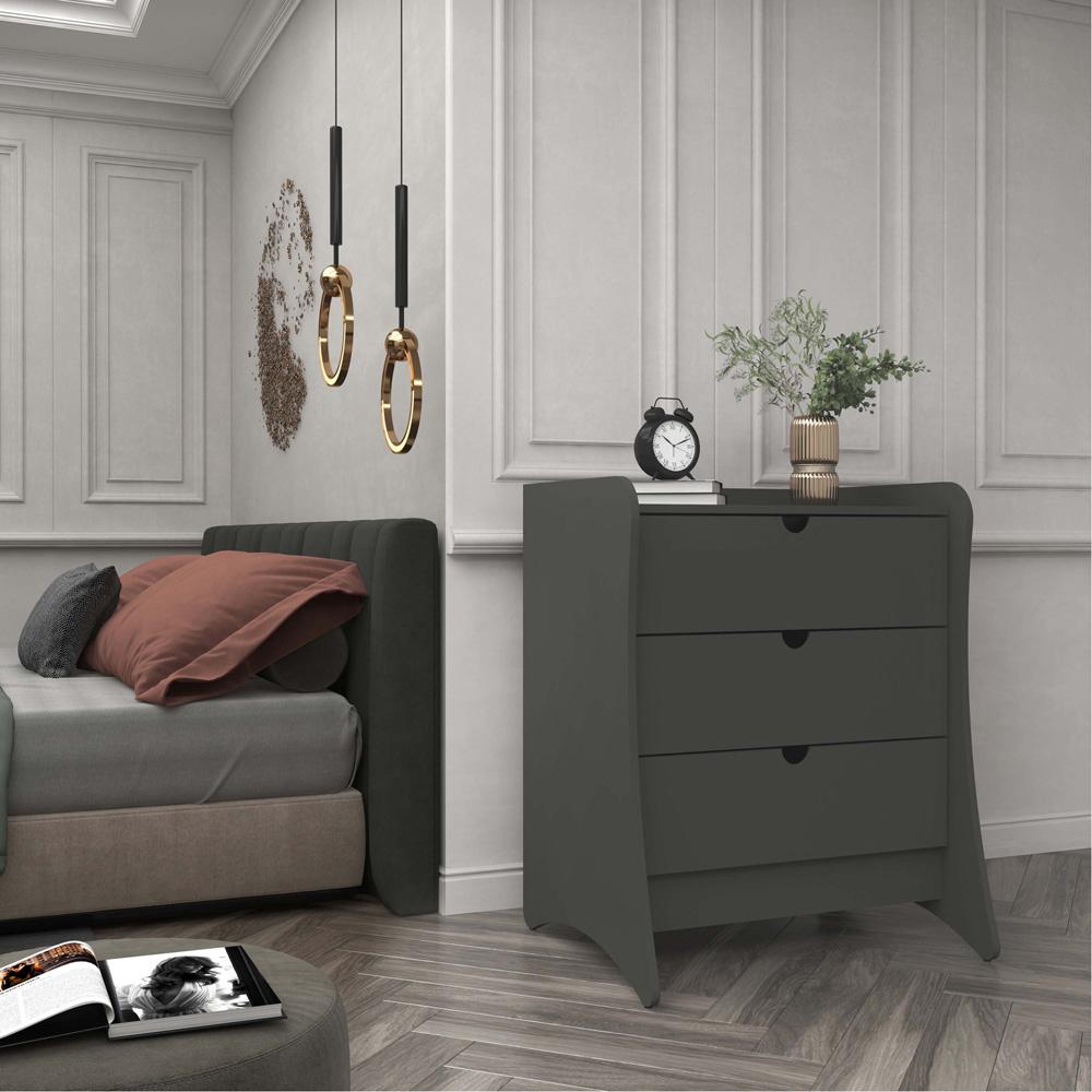 Manhattan Comfort - Coney Dresser with 3 Drawers in Grey - 182GMC9 veiw 10