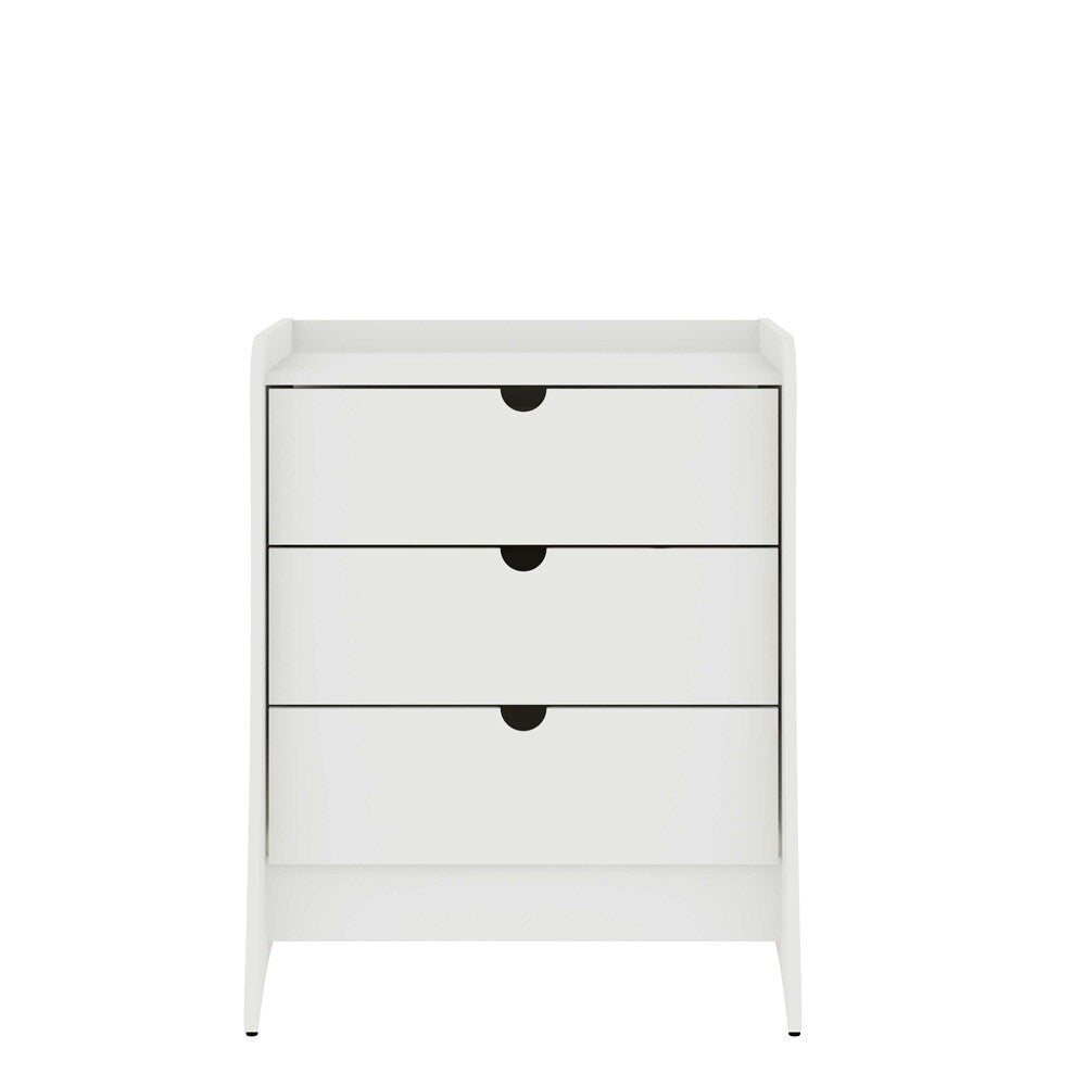 Manhattan Comfort - Coney Dresser with 3 Drawers in White - 182GMC1 veiw 1