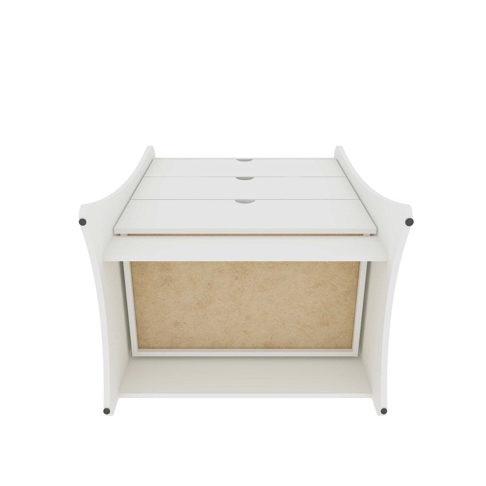 Manhattan Comfort - Coney Dresser with 3 Drawers in White - 182GMC1 veiw 5