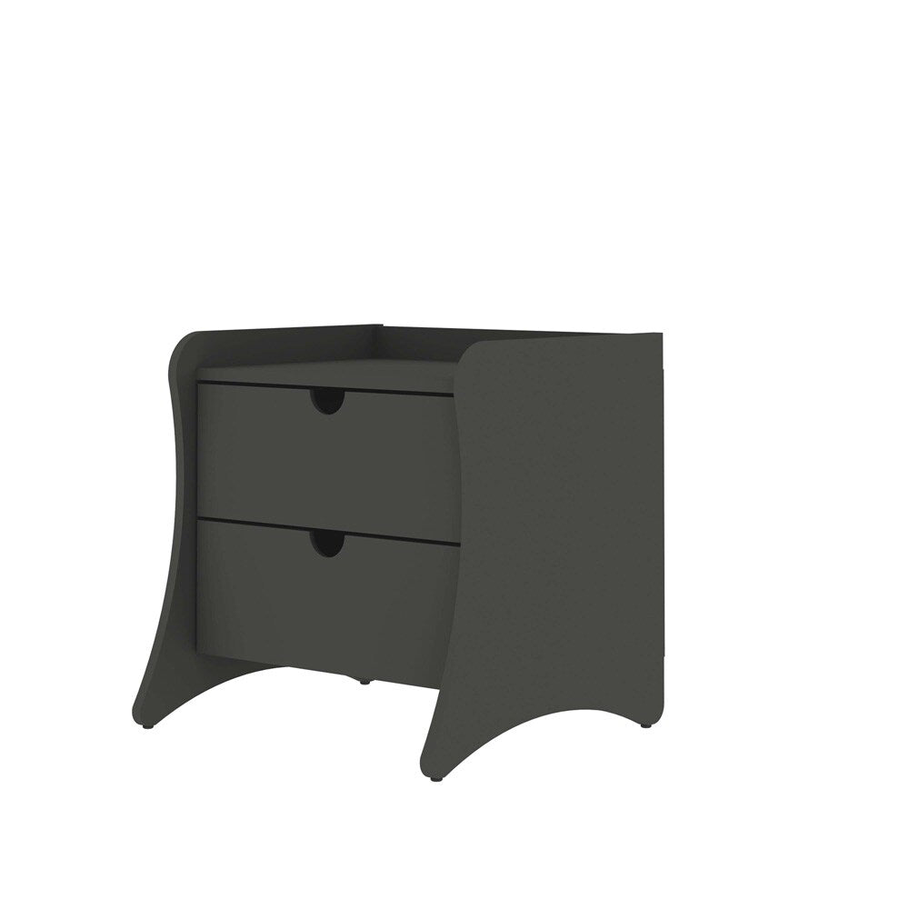 Manhattan Comfort - 2-Piece Coney Dresser and Nightstand with 5 - Drawers in Grey - 185GMC9 veiw 6