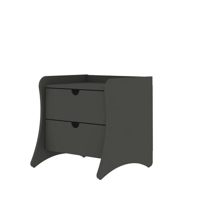 Manhattan Comfort - 2-Piece Coney Dresser and Nightstand with 5 - Drawers in Grey - 185GMC9 veiw 6