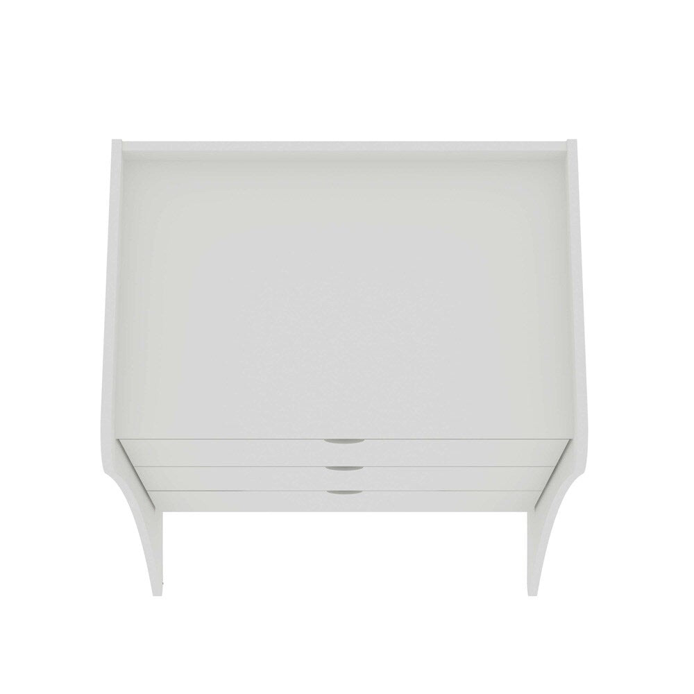 Manhattan Comfort - 3-Piece Coney Dresser and 2 Nightstands with 7 - Drawers in White - 188GMC1 veiw 8