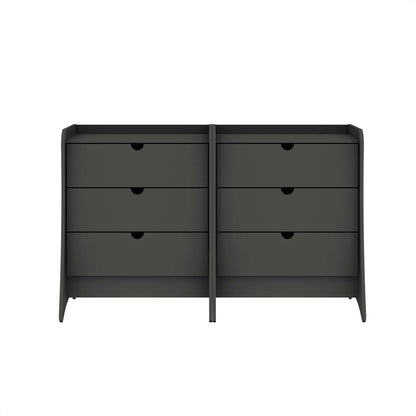 Manhattan Comfort - Coney Dresser with 6 Drawers in Grey - Set of 2 - 2-182GMC9 veiw 1