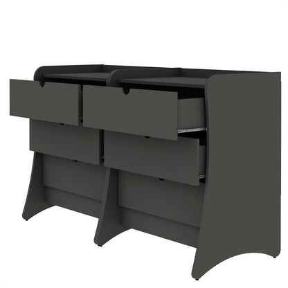 Manhattan Comfort - Coney Dresser with 6 Drawers in Grey - Set of 2 - 2-182GMC9 veiw 3