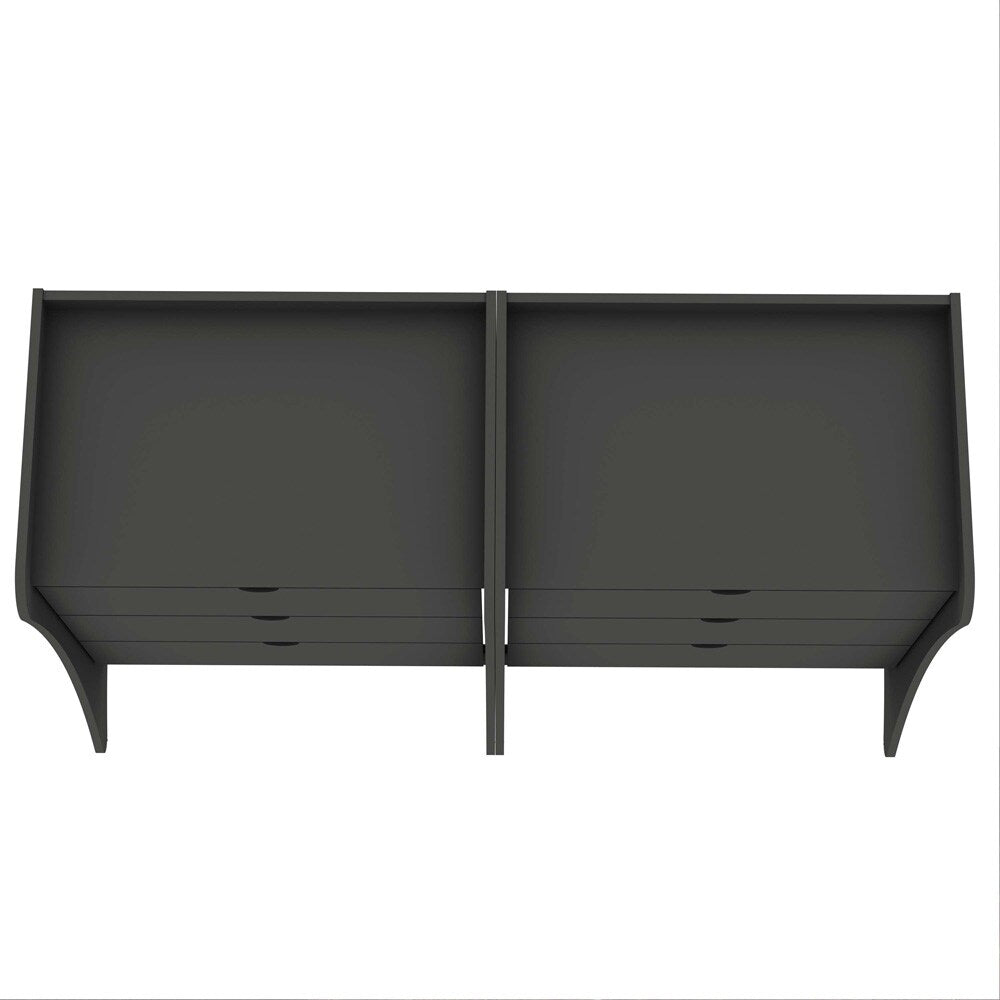 Manhattan Comfort - Coney Dresser with 6 Drawers in Grey - Set of 2 - 2-182GMC9 veiw 4